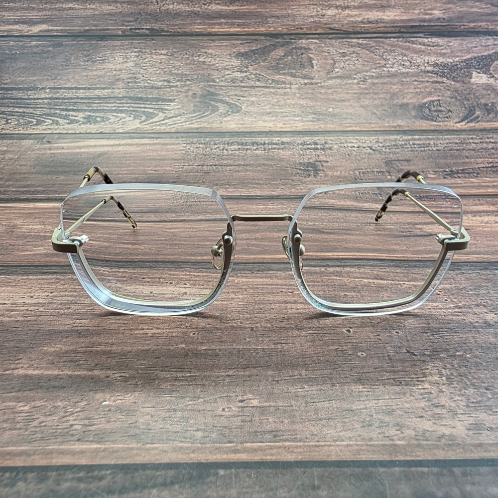 DKNY DK1001 Women Gold Clear Square Eyeglasses Frames 54-16-135 272 FRAMES ONLY